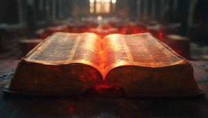 Glowing Ancient Book Wallpaper: Free 4K Desktop Backgrounds Download