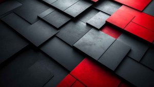 Abstract Red Black Geometric Cubes 4K Desktop Mobile Wallpaper