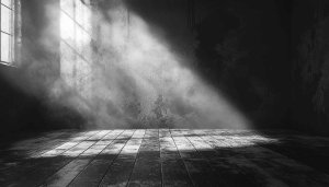 Monochrome Room Light Beam 4K Desktop Wallpaper Background