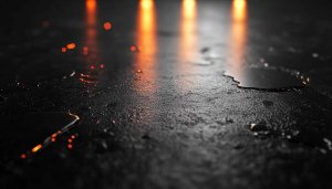 Dark Wet Asphalt Texture 4K Desktop Mobile Background Wallpaper