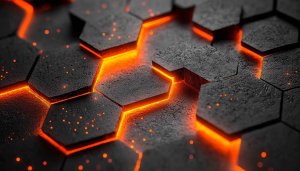 Glowing Hexagon Abstract 4K Desktop Background Free Mobile Wallpaper