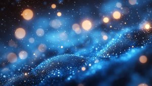 Sparkling Blue Bokeh Effect Wallpaper for Desktop Background
