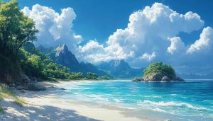 Tropical Beach Scenery 4K Desktop Backgrounds - Free Scenic Wallpaper
