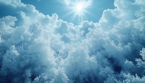 Frozen Winter Trees Sky 4K Desktop Background Nature Wallpaper