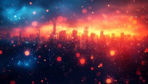 Cityscape Glittering Lights 4K Desktop Wallpaper, Free Mobile Background