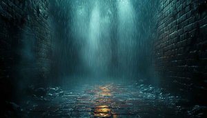 Rainy Night Alleyway 4K Mobile Wallpaper Free Download