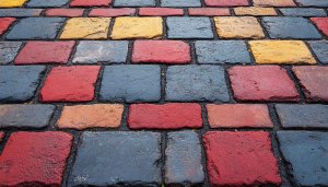 Colorful Brick Road Texture Mobile Wallpaper 4K Desktop Backgrounds
