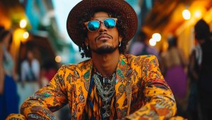 Stylish Festival Outfit Mobile Wallpaper | Free Street Fashion Portrait