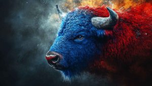 Artistic Buffalo Head Wallpaper 4K Desktop Mobile Background Free