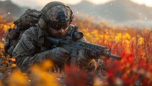 Military Soldier Aiming Rifle Mobile Wallpaper Free Desktop Background