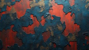 Abstract Art Texture Painting Wallpaper Red Blue Gold Background