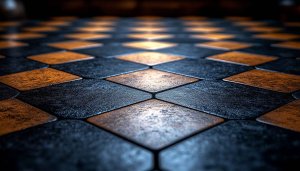 Detailed Dark Brown Tile Texture Aesthetic 4K Desktop Wallpaper