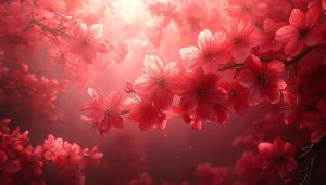 Red Blossom Flower 4K Mobile Wallpaper, Floral Desktop Background