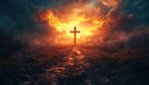 Christian Cross Wallpaper, Religious Symbol Art, 4K Desktop Background