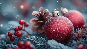 Free Christmas Ornaments Mobile Wallpaper, Festive Winter Background, Xmas Decorations