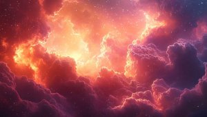 Fiery Clouds Galaxy 4K Desktop Background Mobile Wallpaper Free