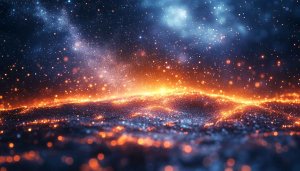 Abstract Cosmic Landscape 4K Desktop Background, Night Sky Stars Wallpaper
