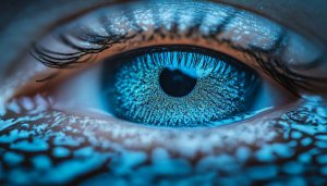 Blue Eye Digital Art Wallpaper for Desktop Mobile Background Free