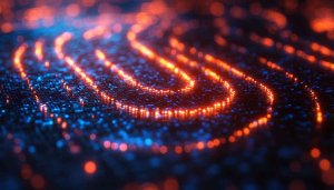Abstract Glowing Particles 4K Desktop Background Futuristic Mobile Wallpaper