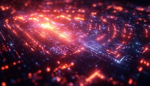 Red and Purple Cyberpunk Circuit Board 4K Desktop Wallpaper