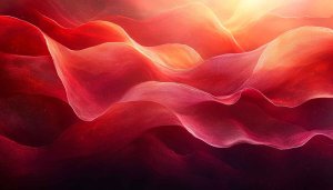 Red Abstract Waves 4K Desktop Wallpaper, Crimson Mobile Background