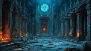 Mystical Ancient Temple 4K Desktop Wallpaper, Free Fantasy Background