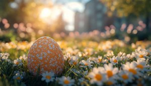 Happy Easter Egg Meadow Wallpaper for Desktop, Mobile Backgrounds