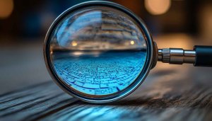 Magnifying Glass Keyboard Macro Photography Free Desktop Background 4K