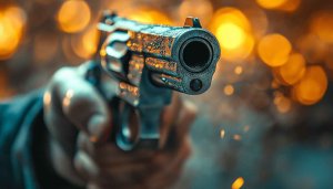 Revolver Gun Pointing 4K Mobile Wallpaper