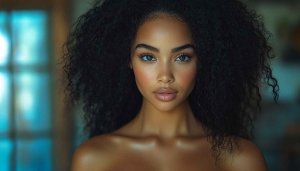 Stunning African American Woman Portrait 4K Mobile Wallpaper Backgrounds