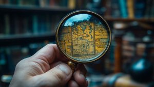 Antique Map Magnifying Glass Aesthetic Mobile Background Wallpaper Free
