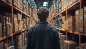 Warehouse Interior Aisle 4K Desktop Background Free Mobile Wallpaper