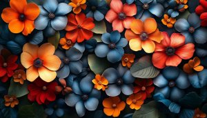 Floral Wallpaper for Desktop Background | Colorful Flower Art Mobile Wallpaper