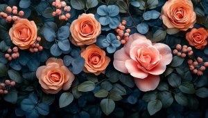 Peach Rose Flower Wallpaper, Elegant Floral Mobile Background Free