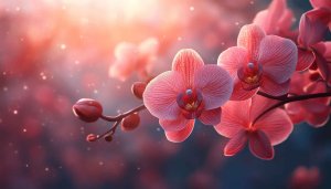 Pink Orchid Flower 4K Desktop Background Aesthetic Mobile Wallpaper