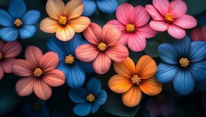 Floral Mobile Wallpaper: Colorful Flowers Background For Desktop And Smartphone