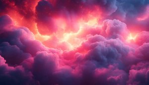 Pink Clouds Desktop Wallpaper 4K, Dreamy Sky Mobile Background