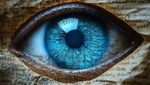 Blue Eye Human Anatomy Detail Texture Mobile Background Wallpaper