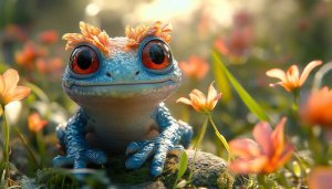 Cute Frog with Flowers Mobile Wallpaper Backgrounds Free for Desktop