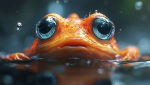 Orange Frog Big Eyes 4K Mobile Wallpaper Free Animal Image