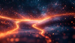 Orange Glowing Particle Stream 4K Desktop Background Free Wallpaper