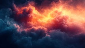 Fiery Cloudscape Aesthetic Wallpaper 4K for Desktop and Mobile