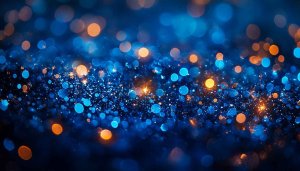 Abstract Blue Orange Glitter Bokeh 4K Desktop Background Wallpaper