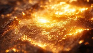 Molten Gold Surface 4K Desktop Background Free Mobile Wallpaper