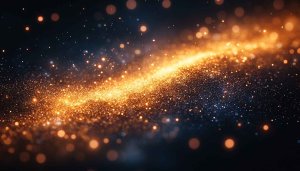 Golden Glittering Particles 4K Desktop Background Mobile Wallpaper Free