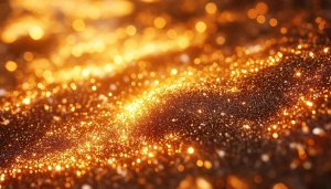 Golden Glitter Sparkle Bokeh Aesthetic Desktop Mobile Wallpaper 4K