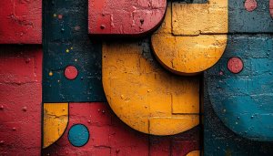 Abstract Geometric Art Wallpaper, Modern Colorful Background, 4K Desktop