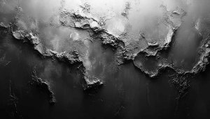 Dramatic Black and White Textured Abstract Mobile Background Wallpaper