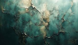 Distressed Teal Texture Wallpaper, Abstract Cracked Wall Art Background