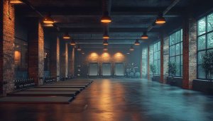Dark Industrial Gym 4K Desktop Background Free Mobile Wallpaper